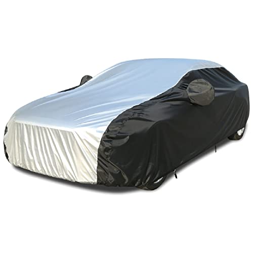 Image of Coverado Car Cover Waterproof All Weather, 210D Lightweight Full Exterior Covers Snow Wind Sun UV Protection, Outdoor Car Covers for Automobiles Universal Fit for Sedan (170 inch-190 inch)