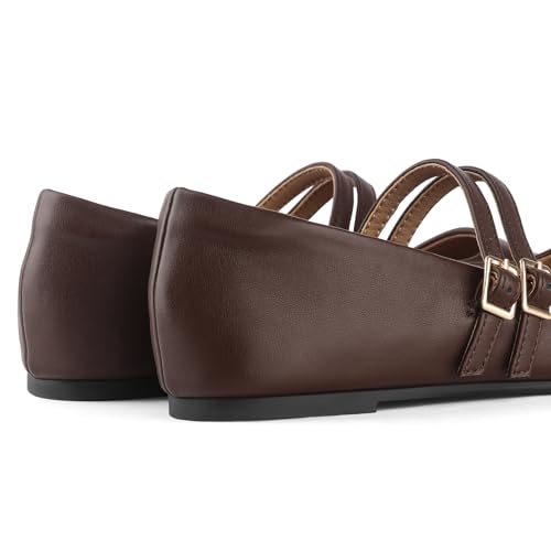 Womens Mary Jane Flats Square Toe Double Strap Ballet Flats Casual Shoe by SWAY BELLE - Used condition - Image 5