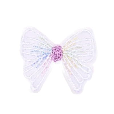 Parches de Bordado 30 Parches de Ganchillo pequeños Mariposa 4,7 x cm, Bordados for Planchar, Apliques Chinos for Ropa, for Coser en Vaqueros y Chaquetas(White)