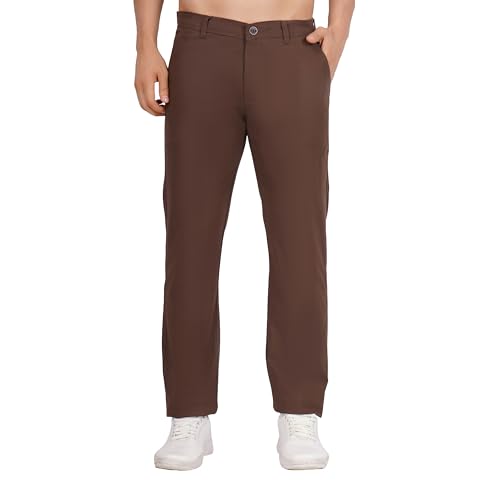 Image of Men's Regular Fit Linen Trousers | Slim Fit Lightweight Casual Pants | Stylish Dress Pants for Office or Travel | Premium Luxury Linen Trouser Pant with Breathable Comfort