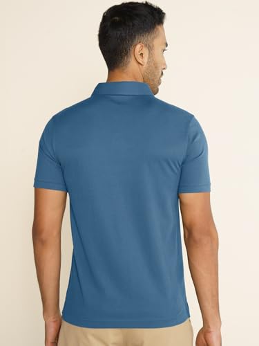 Image of DAMENSCH Constant Men's All-Degree Thermoregulating Pique Contrast Neck Polo T-Shirt