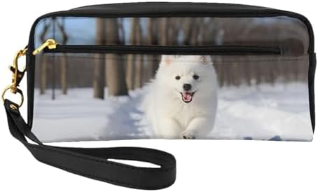 Running Samoyed Versatile Travel Makeup Bag - Double-Sided Print, Ultra-Soft PU Leather Cosmetic Organizer for Women, Mothers Day Gifts & Teacher Appreciation image 5