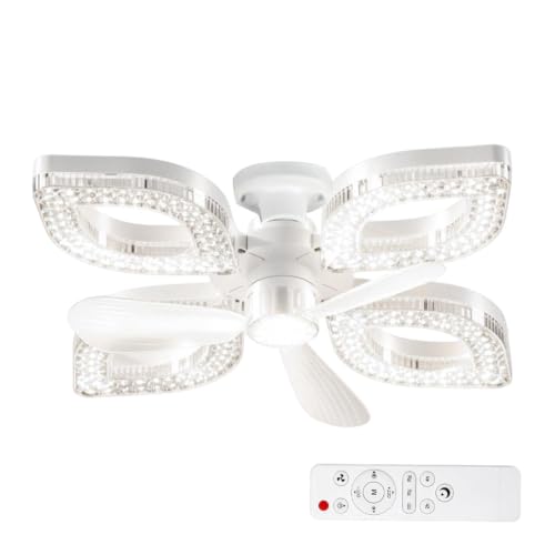 Ventilador de techo con luz y control remoto silencioso hog