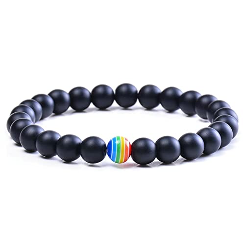 Bracelet perle en pierre naturelle de qualité supérieure avec couronne - 7