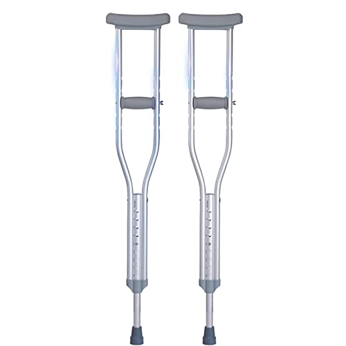 EKBBBYE Adult Underarm Crutches with Spring Aluminum Height Adjustable Axillary Crutches Disabled Elderly Armpit Crutches 137KG for Walking & Rehabilitation Training in