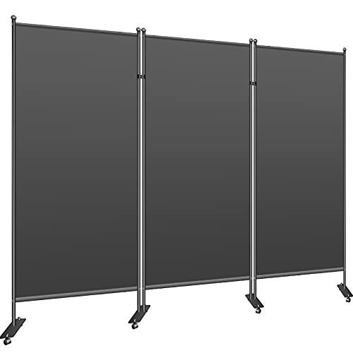 VEVOR Office Partition 102 W x 14 D x 71 H Room Divider Wall 3-Panel Office Divider Folding Portable Office Walls Divider with Non-See-Through Fabric Room Partition Black for Room Office Restaurant VEVOR Office Partition 102" W x 14" D x 71" H Room Divider Wall 3-Panel Office Divider Folding Portable Office Walls Divider with Non-See-Through Fabric Room Partition Black for Room Office Restaurant