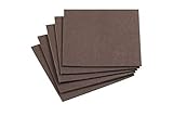 fieltro adhesivo para muebles 5 unidades. Meister 645526 - Paneles de fieltro autoadhesivos (200 x 200 mm, 5 unidades), color marrón