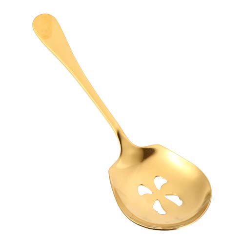 DOITOOL 1pc Stainless Steel Slotted Spoon for Kitchen Food Serving Spoon for Family Meal Sharing Smooth Finish Essential Kitchen Utensil Restaurant Hotel Use