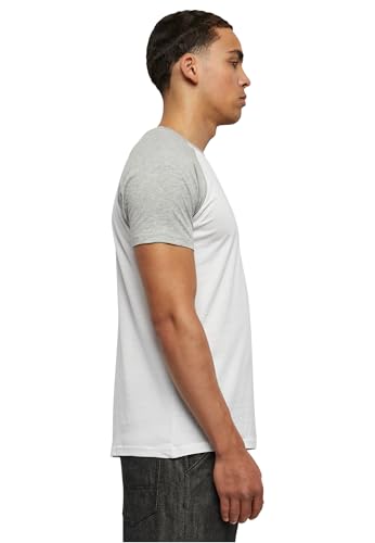 Urban Classics Raglan Contrast Tee, Maglietta Uomo, Bianco/Grigio, S - 2