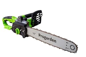 Progarden Electric Chainsaw, 16-inch Bar, 2200W, Green and Black