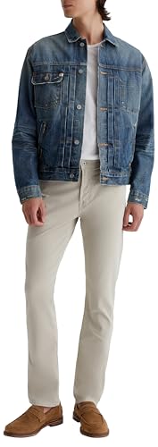 AG Adriano Goldschmied Men's Everett Slim Straight Sueded Sateen Pant