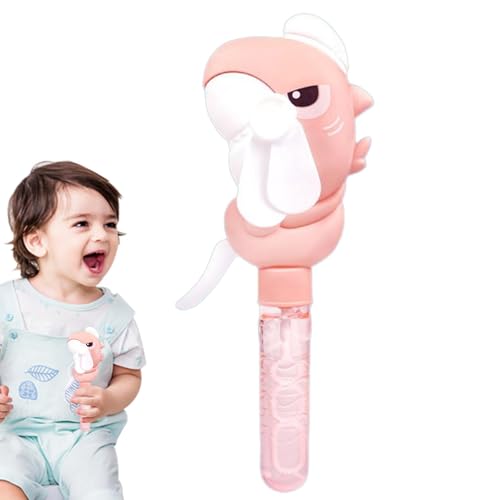 Burbujas para niños - Ventilador de solución de burbujas para actividades en interiores y regalos de fiesta, máquina de burbujas portátil, juguete de diseño de dibujos animados, material ABS