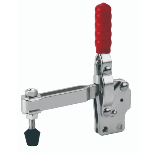 RMT RT1067 Vertical Toggle Clamp (1-Pack), 500LB Holding Capacity, U-Bar, Straight, Carbon Steel, Machinist Choice™