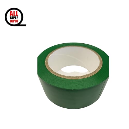 Image of All Tapes Depot Green Vinyl Pinstriping Tape, 2 inch x 36 Yards - Ideal for Pickleball Court Lines, Floor Marking, Crafts, Boats, Vehicles 2 inch X 36 YD, 1 ROLL Color Green