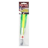 Billy Baits Double Cavitator Lure, Chartreuse/Green Skirt, 2oz Head, 7 inch