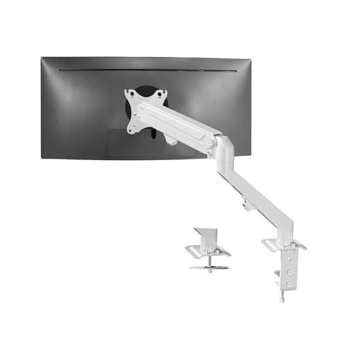 Image of VIVO Heavy Duty Single Monitor Tension Arm for up to 27 inch Screens, Holds 14.3 lbs, Premium Desk Mount Stand, White, STAND-V101OW