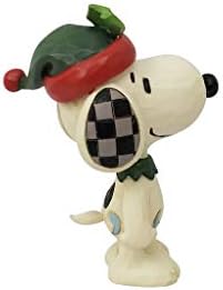 Enesco Jim Shore Peanuts Snoopy Elf Miniature Figurine, Multicolor