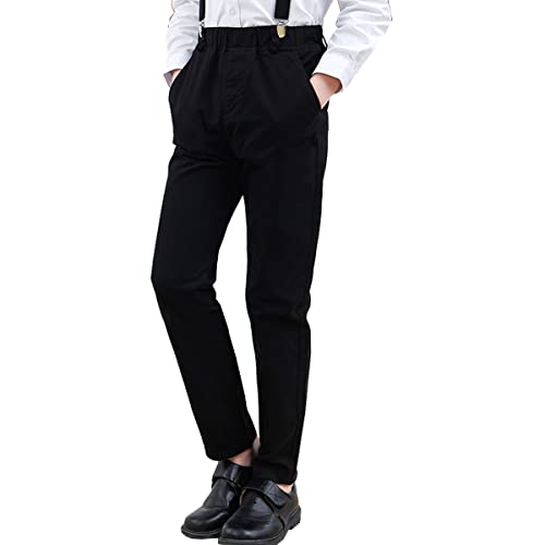 Kids Boys' Chino Pant Casual Elastic Waist Dressy Uniform Pants Size 4-15 Years