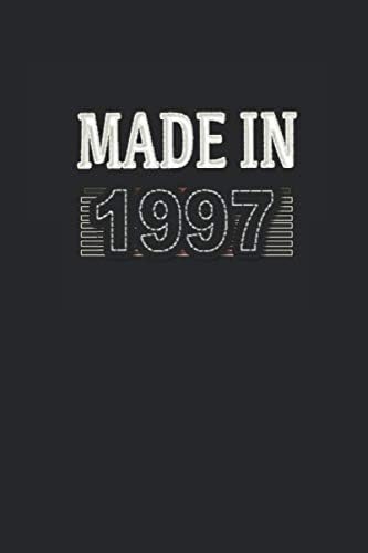 Made in 1997: Notebook / Journal birthday, 120 Pages , Lined ,Large (6 x 9 inches) , Unique day ,Black Cover /Perfect Gift , notebook lovers , journal lovers