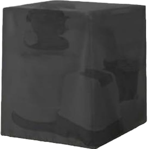 Pumpenabdeckungen, Poolpumpe Schutzstaubdichte Pumpe Abdeckung 84*61*86 cm Gartenpumpe Abdeckungsabdeckung über gemahlene Poolpumpe Abdeckung, warm isoliertes Oxford -Stoffwetterpumpe Schwarz Schwarz