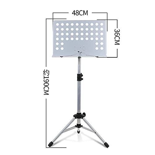 Image of A-7 White Notation Stand, Height Adjustment, Music Lyrics Stand