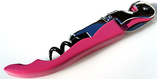 Pink Corkscrew Doubled Hinged Waiters Wine Key Bottle Opener With Foil Cutter #TOP1
