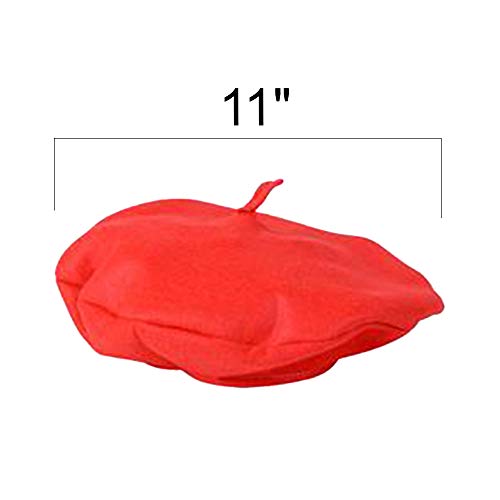 ArtCreativity Color Berets for Kids and Adults, Set of 12, French Hats with Velvety Textured Fabric, Painter Costume Prop for Halloween, Dress Up Parties, and Photo Booth, 4 Colors3