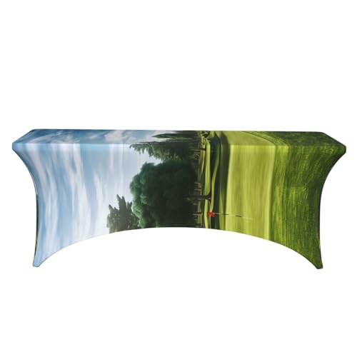 Nappe de pelouse de golf ajustée pour table rectangulaire sans plis - 3