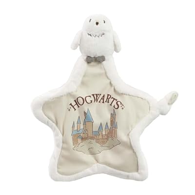 Rainbow Designs Harry Potter Hedwig Comfort - Edredón de felpa suave para recién nacido con diseño de búho nevado, manta de bebé en forma de estrella con ilustración de Hogwarts y esquina anudada para | Ya disponible en tu tienda friki favorita! En mundofriki.es!
