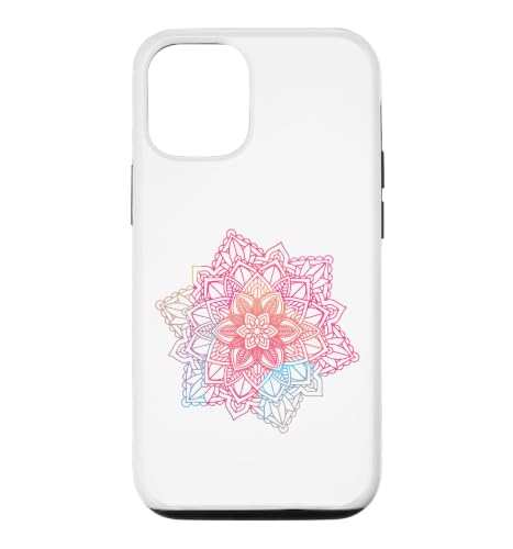 Colorful Floral Mandala Sacred Fractal Geometry Good Vibe �X�}�z�P�[�X iPhone 12/12 Pro �p