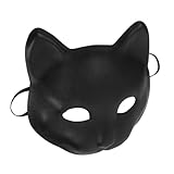 GOOHOCHY Unique Panther Mask Half Face Cosplay Masquerade Mask Black Animal Party Supply