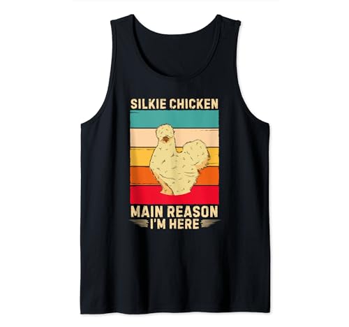 Pollo retro Silkie Razón principal por la que estoy aquí Pollo Silkie Camiseta sin Mangas