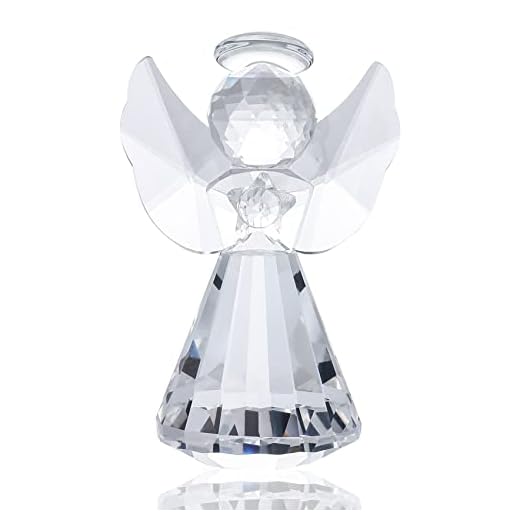 YWHL Crystal Guardian Angel Figurine, Glass Guardian Angel Statue Gifts for Women, Art Collectible Figurines Home Decor