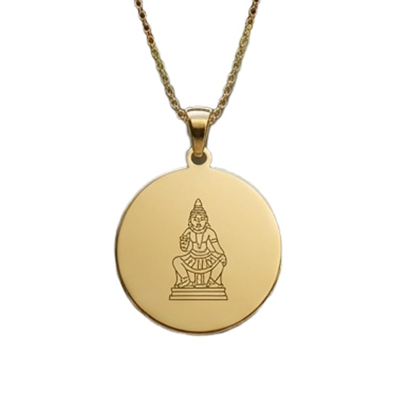 Collier pendentif Nataraja divin gravé argent sterling 925 plaqué or chaîne 45,7 cm unisexe
