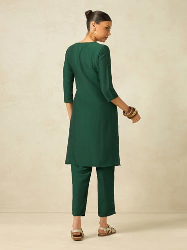 Image of SABYA Silk Blend Embroidered Kurta Set SBY HRKB0225