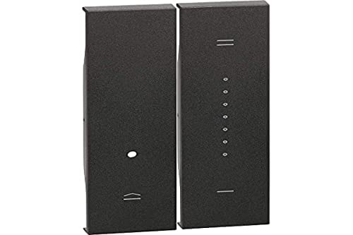 Bticino KG19 Living Now Cover to Apply to Bticino Dimmer Switch (Art. K4410, K4411), 2 Modules, Black, Weiß
