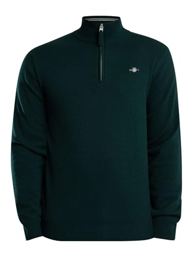 Gant Herren Superfine Lambswool Half Zip Pullover, Tartan Green, S EU – Ansicht 5