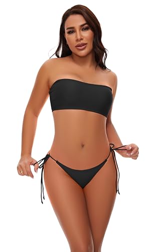 Kepblom Women's Thong Bikini Bottoms: String Tie Side Bathing Suit Bottoms2