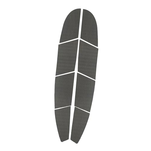 8Pcs Surfboard Traction Pads, Deck Tail Pads EVA DIY Surf Traction Pad for Strong Grip Surf Paddleboard, Funboard, Gray