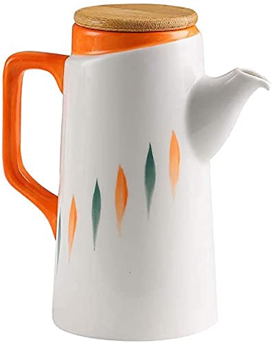 Burette d'huile d'olive en céramique artisanale, bouteille de table élégante pour sauce soja