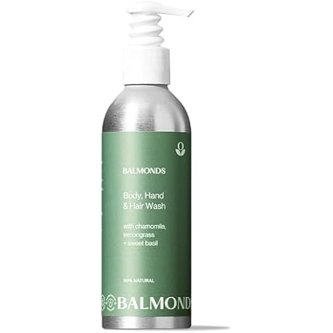 Balmonds Shampoo & Body Wash - 100% Natural Shampoo & Body Wash For Dry & Sensitive Skin, Soap Free Body Wash, Vegan & Cruetly Free (7.1 oz) Cover