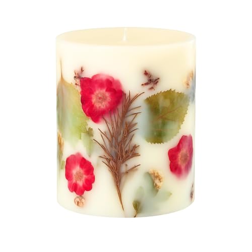 Rosy Rings Essence of Christmas Botanical Candle | Luxury Aromatherapy Long Lasting Candle Home Decor Gifts Notes of Eucalyptus, Balsam Fir, Cedarleaf, Pine Cone, Vetiver Burn Time 120 Hours 5.5