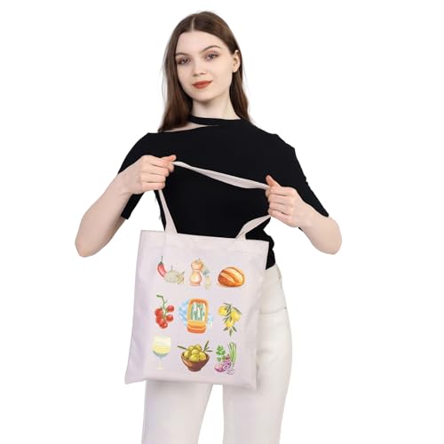 WSNANG Sardine and Summer Food Gift Sardines Canvas Tote Bag Tinned Fish Shoulder Bag Sardine Lover Gift Foodie Gift4