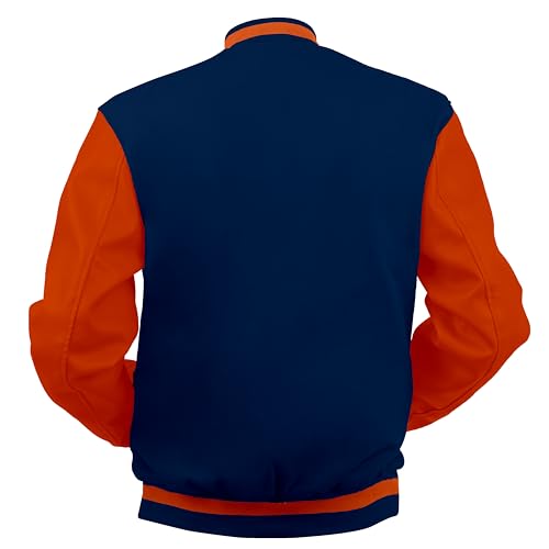 Image of Baseball Wool Letterman Varsity Faux Leather Sleeve For Men | Wool Varsity Bomber Jacket