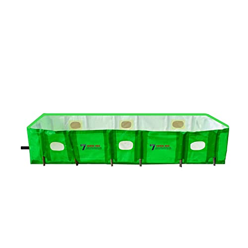 7 Horses HDPE Vermicompost Maker Bed|12 x 4 x 2 ft - 450 GSM 12 Feet|Olive Green & White Color, Pack 1|100% Virgin Polyethylene Fabric, UV stabilized (ISO Certified)- for Agriculture, Garden Waste
