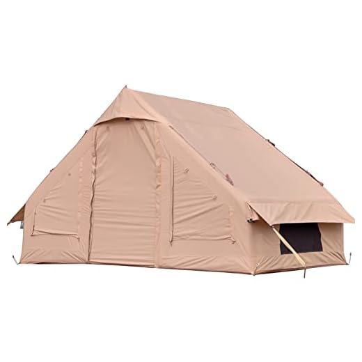 ROSG Tienda de campaña Inflable, 5-8 Personas Espacio Grande Tela Oxford Impermeable Fácil instalación Tienda instantánea, sin Poste de Tienda Tienda Familiar instantánea para Senderismo y montañ