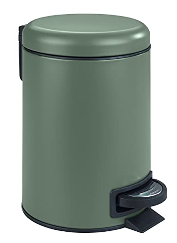 WENKO Cosmetic Pedal Bin Leman Dark Green 3L