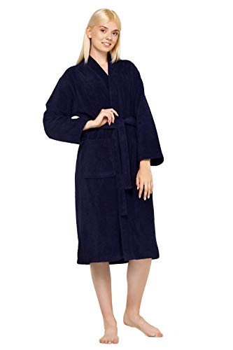 Terry Cloth Robes for Women and Men 100% Turkish Cotton Kimono Womens Robe Mens Bathrobe | White Velour, XX-Large3