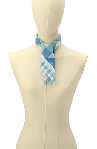 kate spade new york womens Beach Plaid Silk Bandana, Stylish & Lightweight Accessory, Ideal for Everyday3