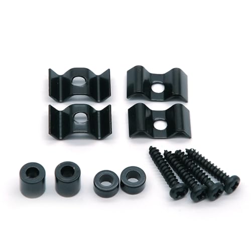 harpfeas 4PCS Metal Vintage Style Guitar String Trees Guides Retainers for Fender Strat or Tele Style Electric Guitar (Black)